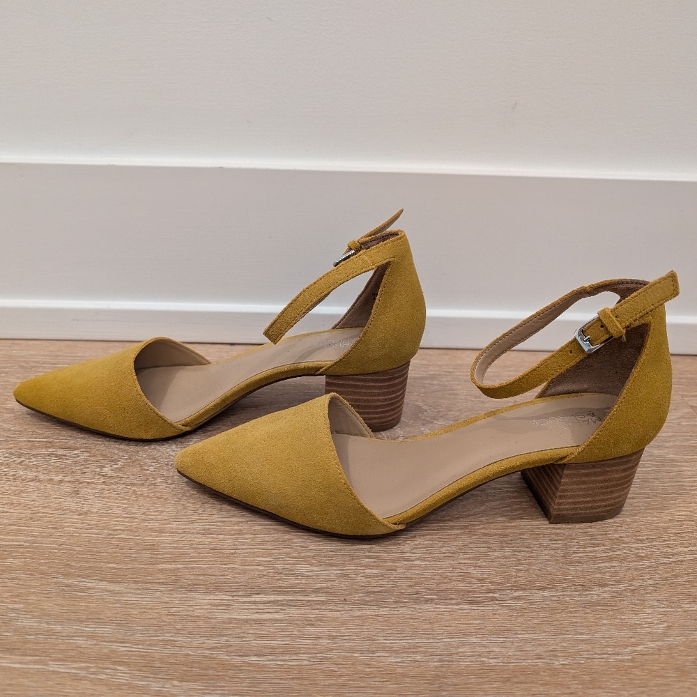 Market & Spruce Madison Suede Ankle Strap Heel Size 7.5 - Picture 4 of 14